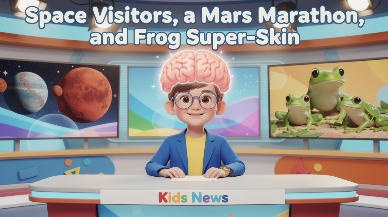 Space Visitors, a Mars Marathon, and Frog Super-Skin