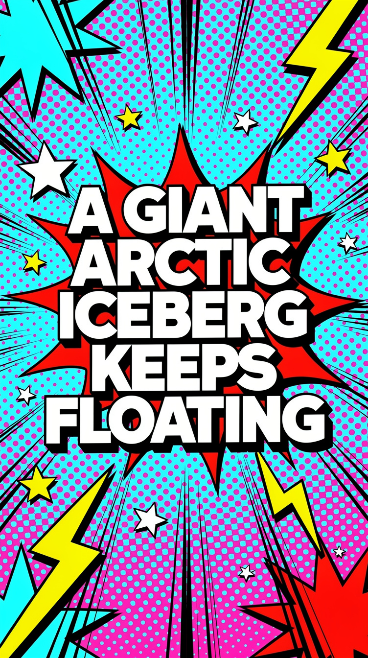 An Ice Island Bumps an Island and Keeps Floating