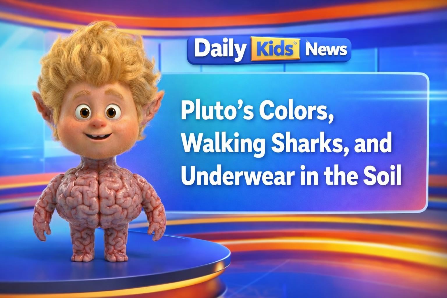 Pluto’s Colors, Walking Sharks, and Underwear in the Soil