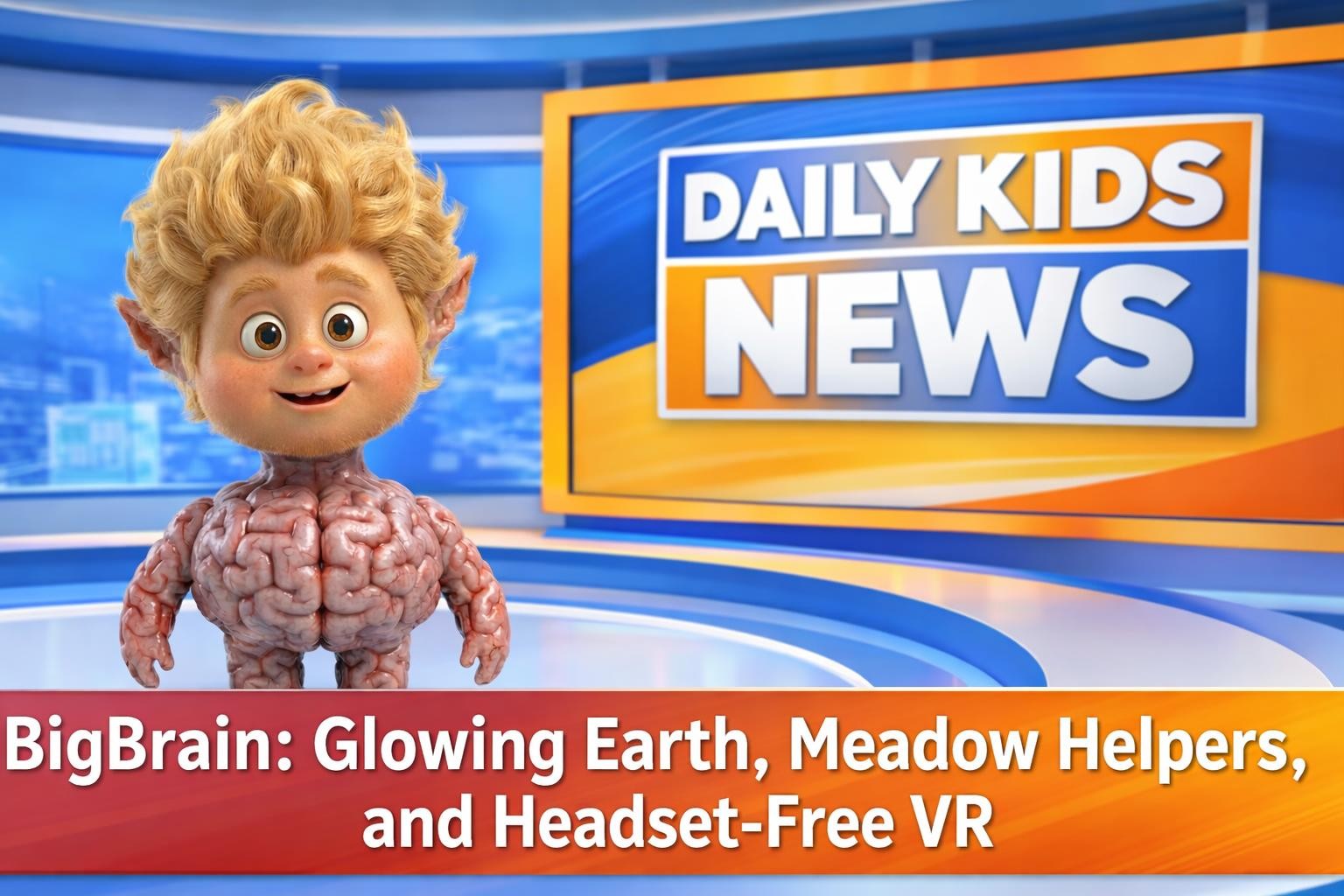 BigBrain: Glowing Earth, Meadow Helpers, and Headset-Free VR