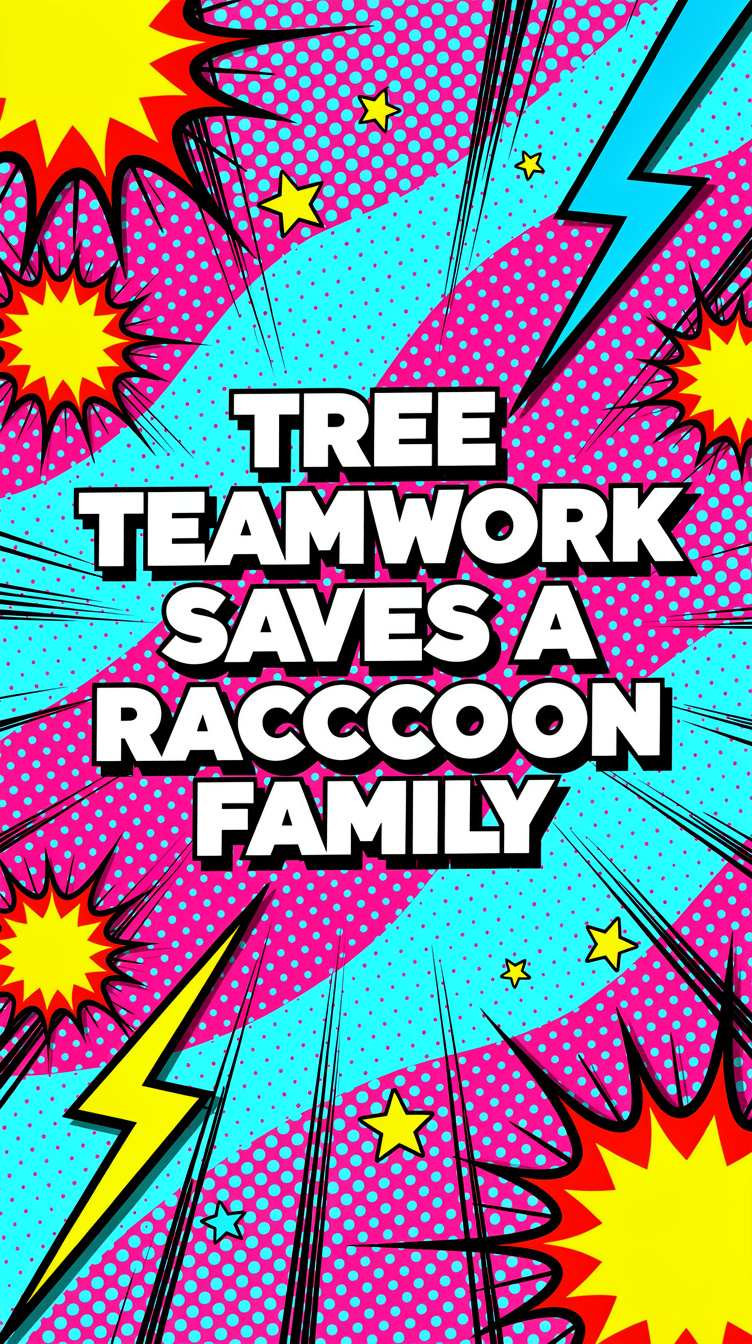 Tree Teamwork Saves a Raccoon Family