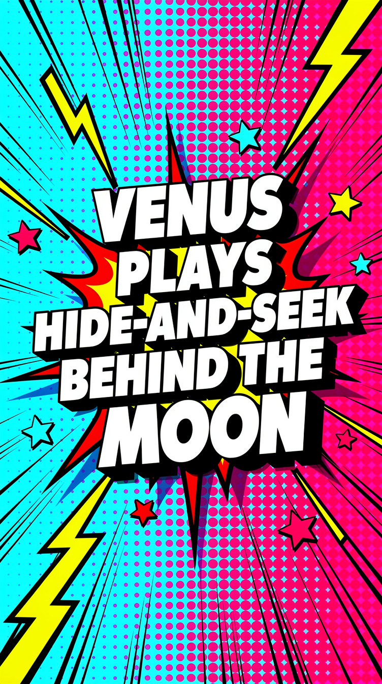 Venus Plays Hide-and-Seek Behind the Moon