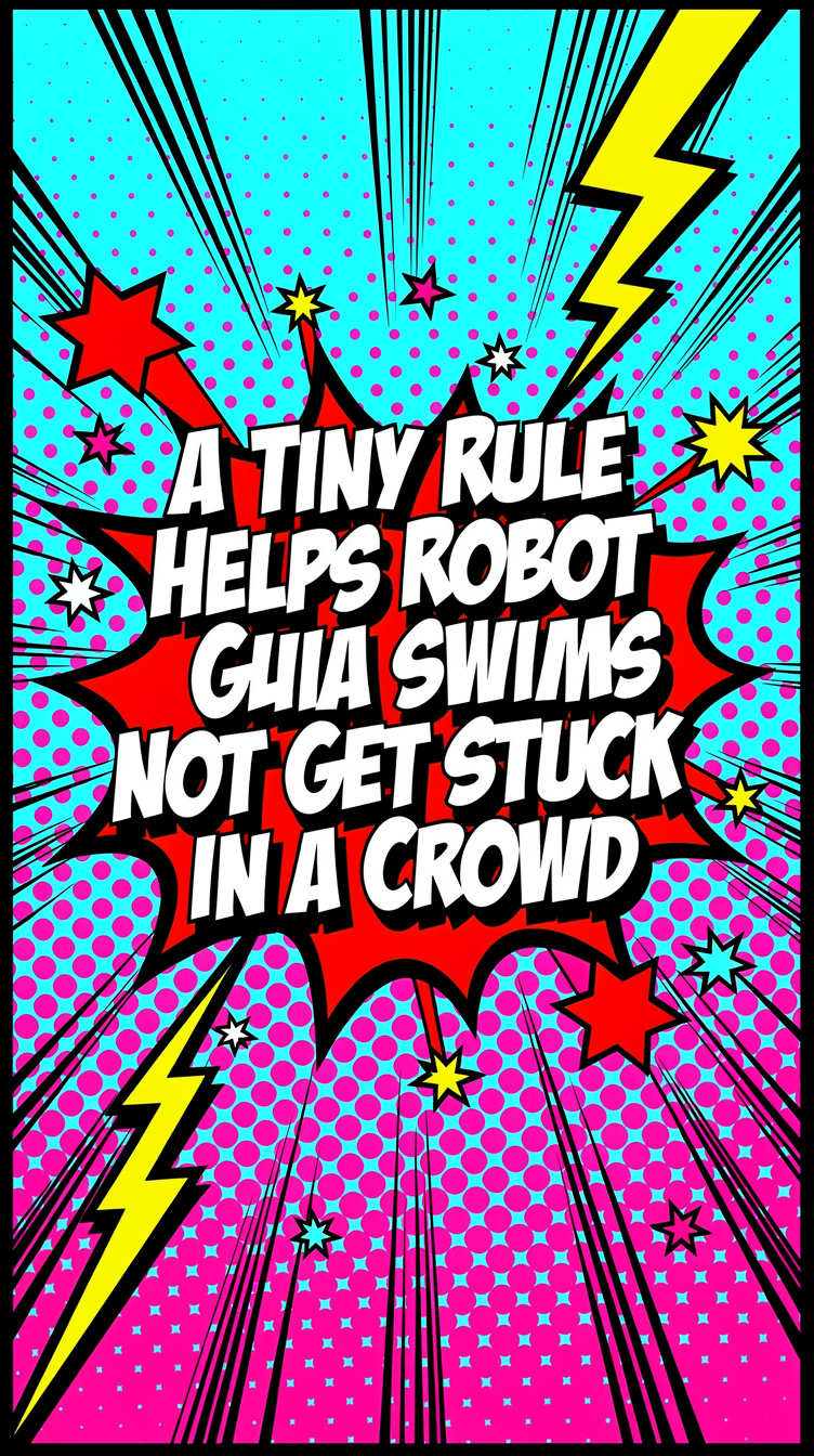 A Tiny Rule Helps Robot Swarms Not Get Stuck in a Crowd