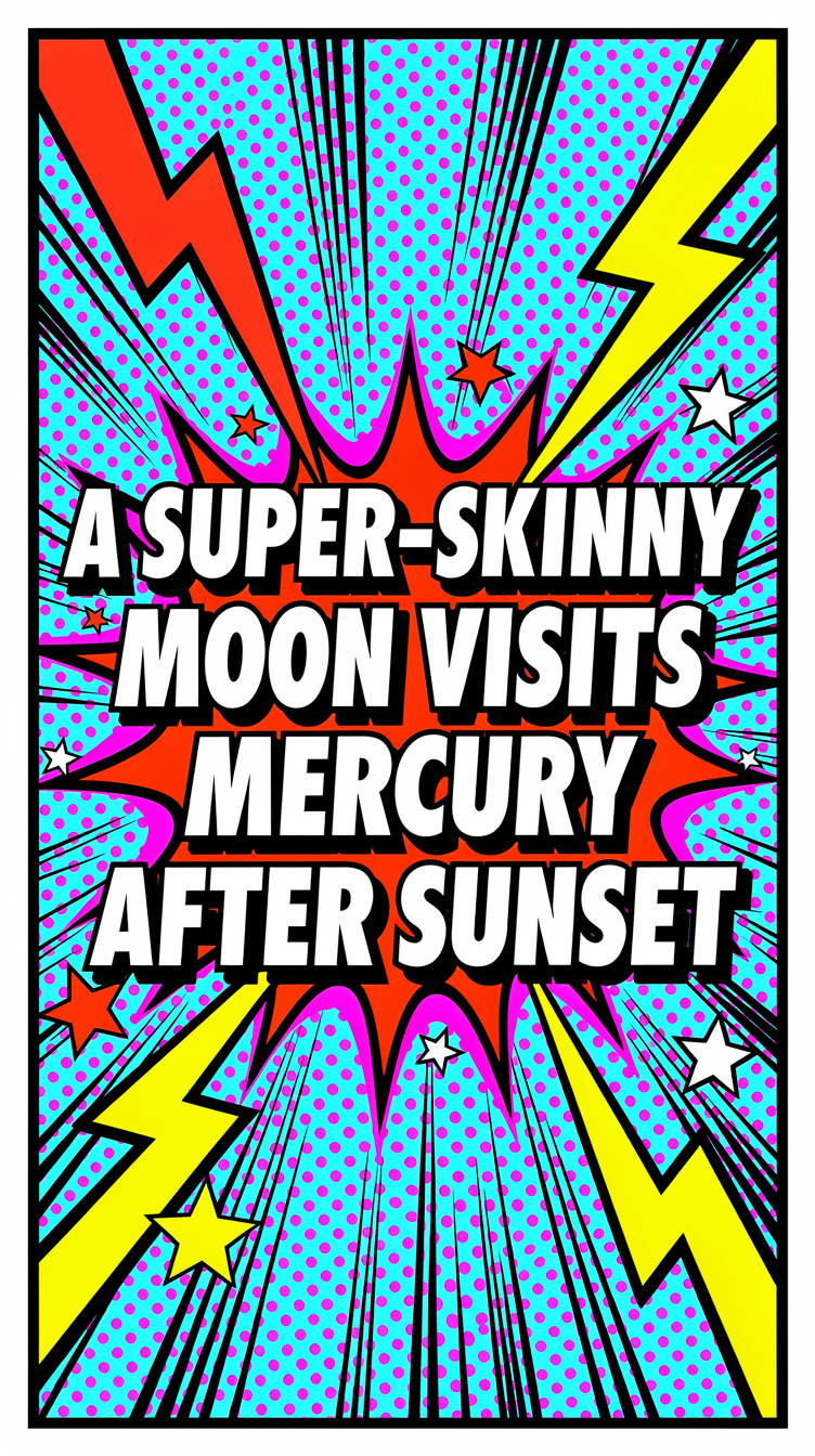 A Super-Skinny Moon Visits Mercury After Sunset