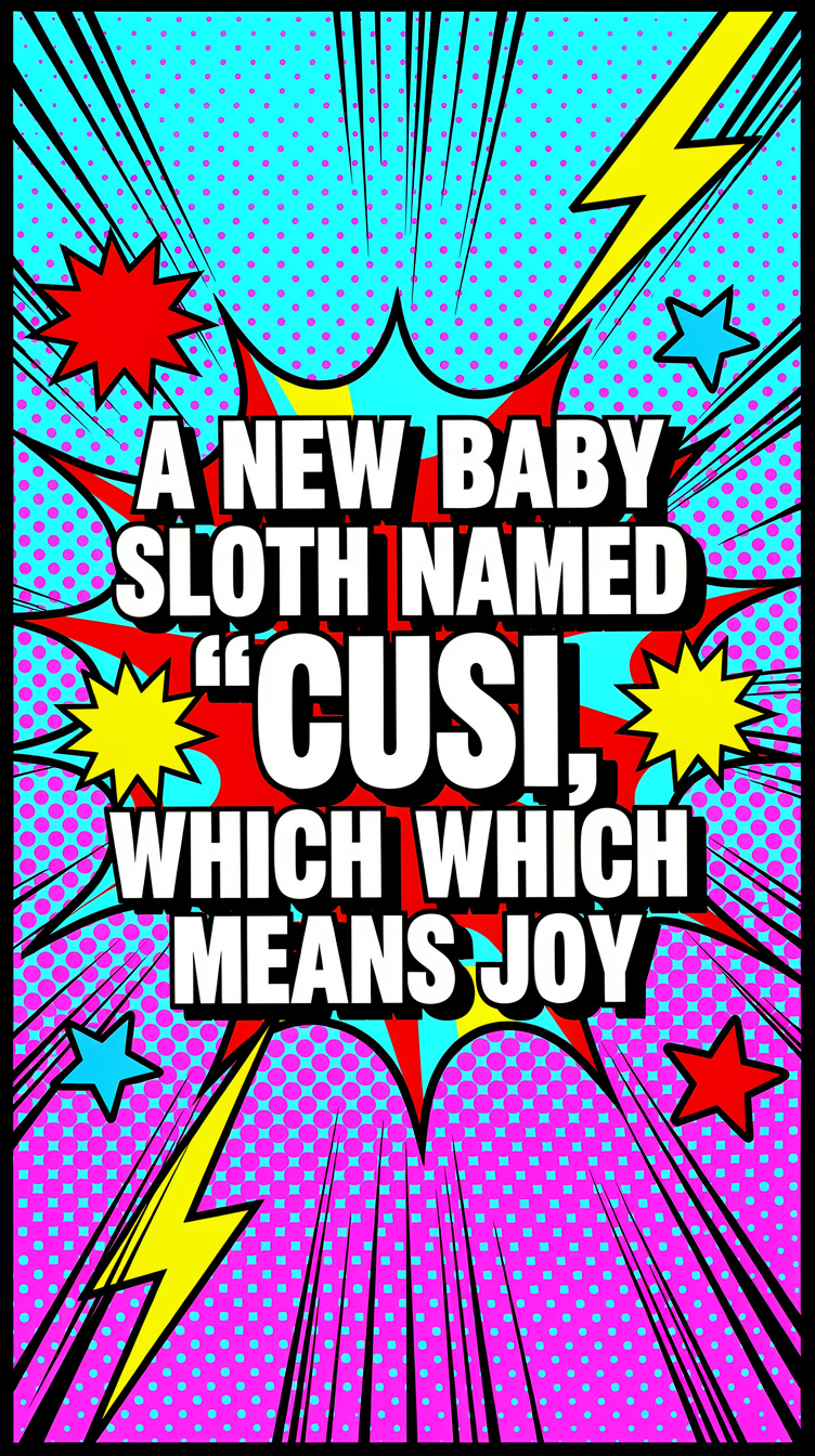 A New Baby Sloth Named “Cusi,” Which Means Joy