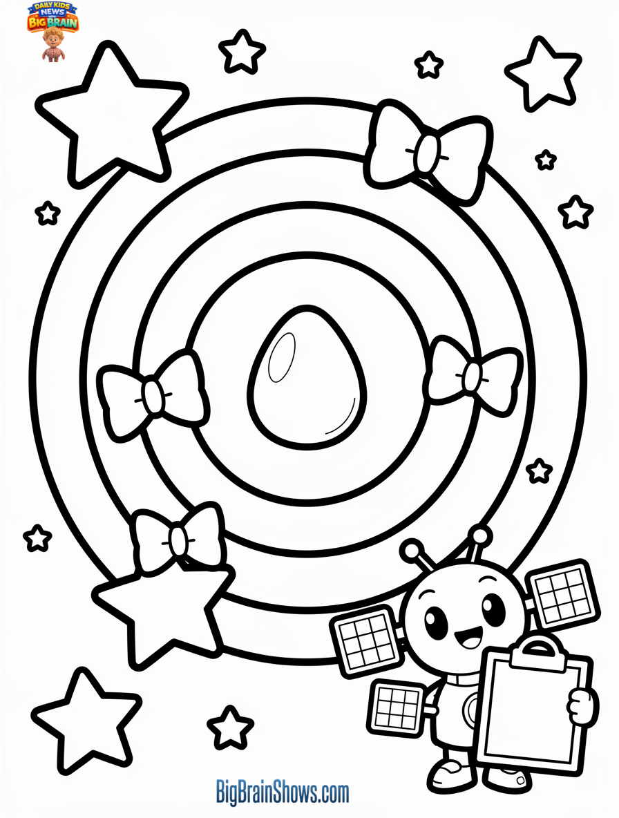 Coloring Page: White Dwarf and Space Shock Waves