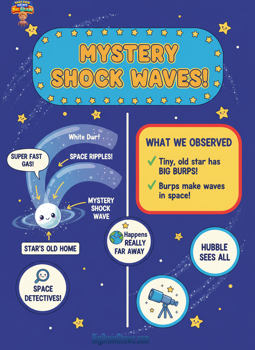 Infographic: Space Mystery—Shock Waves Near a White Dwarf