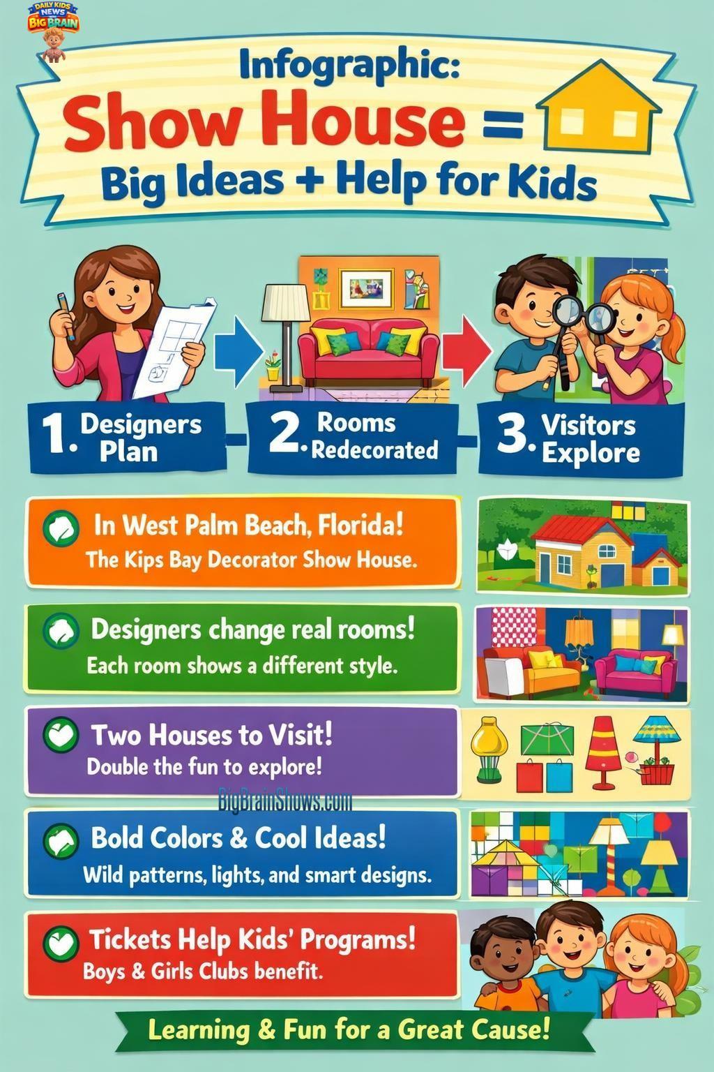 Infographic: Show House = Big Ideas + Help for Kids
