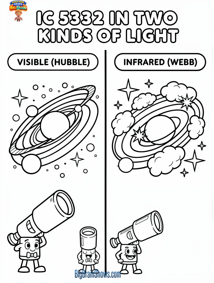 One Galaxy, Two Views of Light