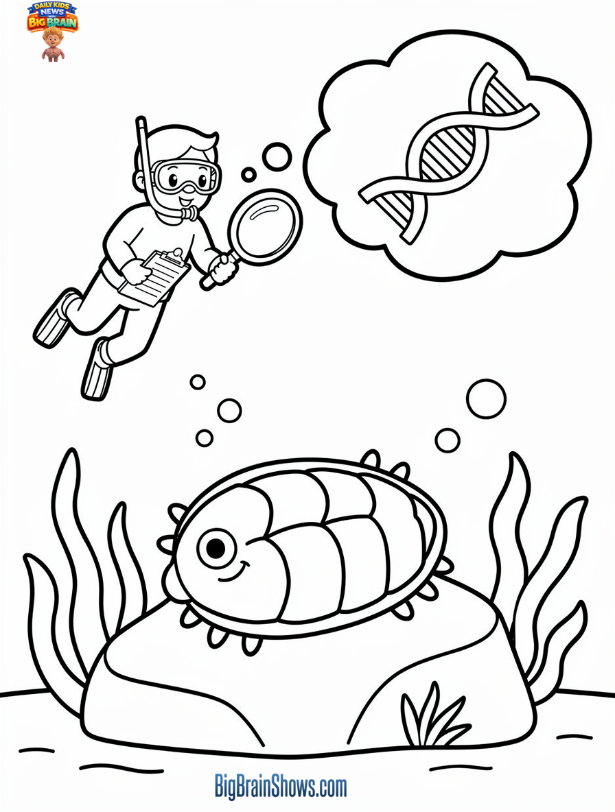Meet the Armored Chiton Coloring Page