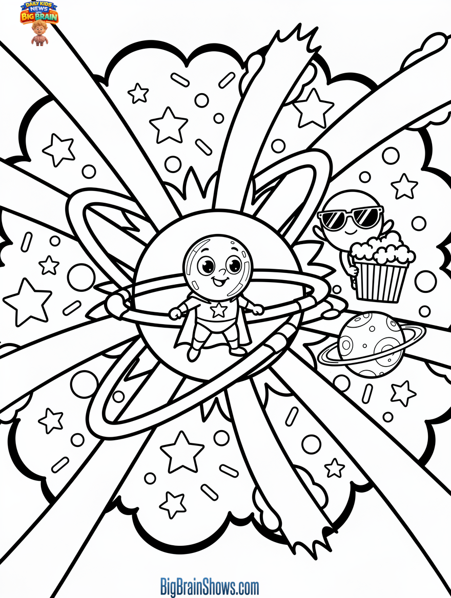 Coloring Page: Magnetar “Engine” Inside a Super-Bright Supernova