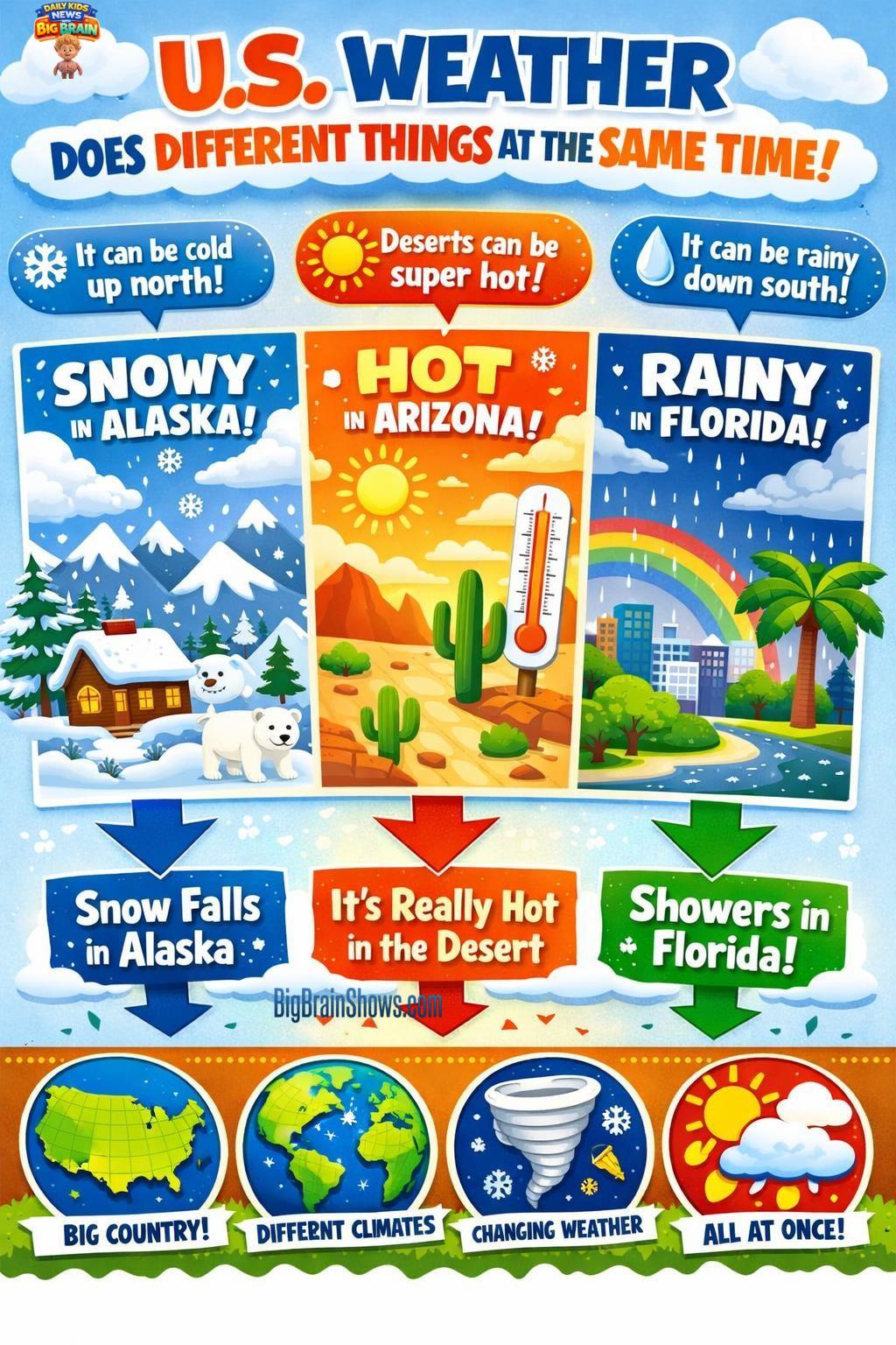 Infographic: Weather Whiplash—Different Weather at the Same Time