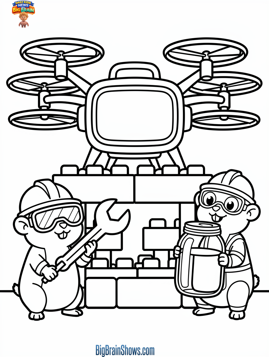 Coloring Page: Building Dragonfly for Titan