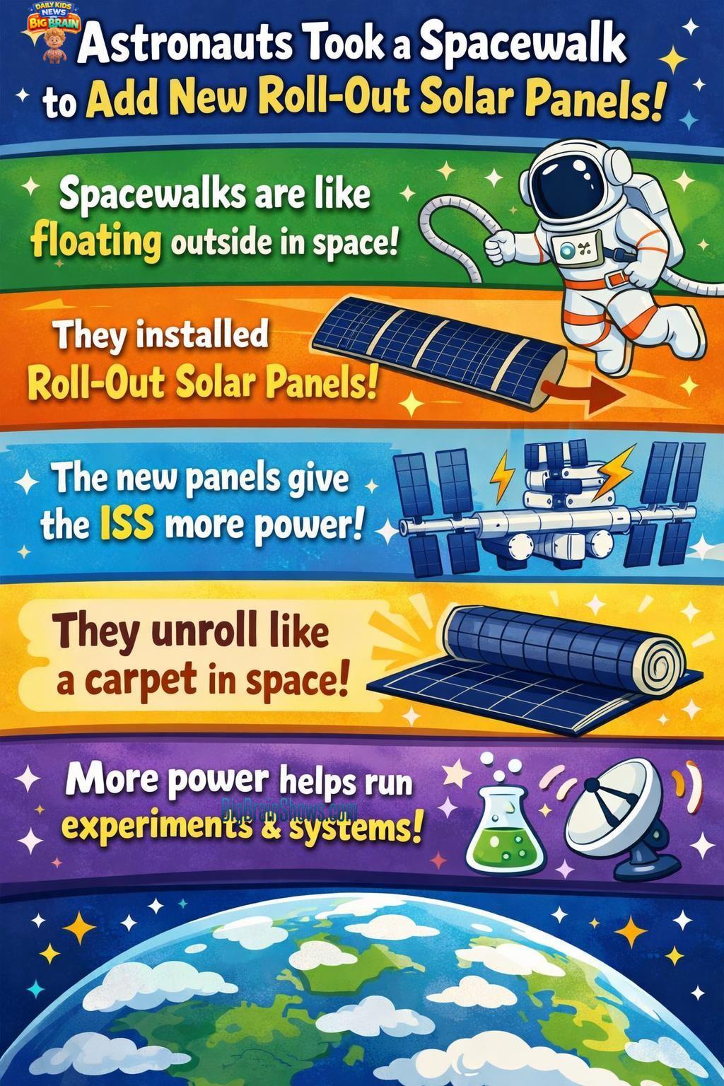How the ISS Gets More Power (Spacewalk + Roll-Out Solar Panels)
