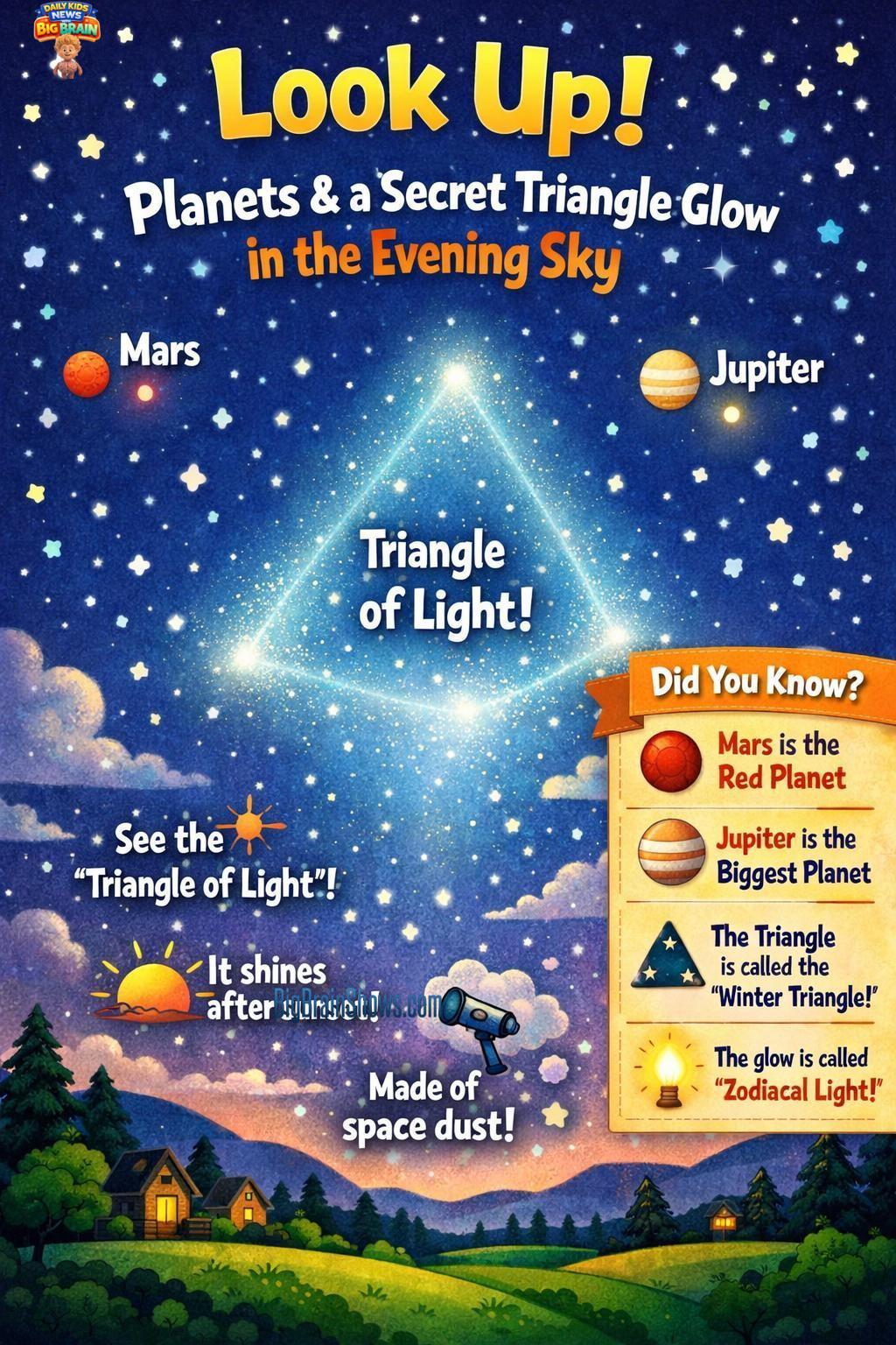 Infographic: Find Venus, Jupiter, and Zodiacal Light