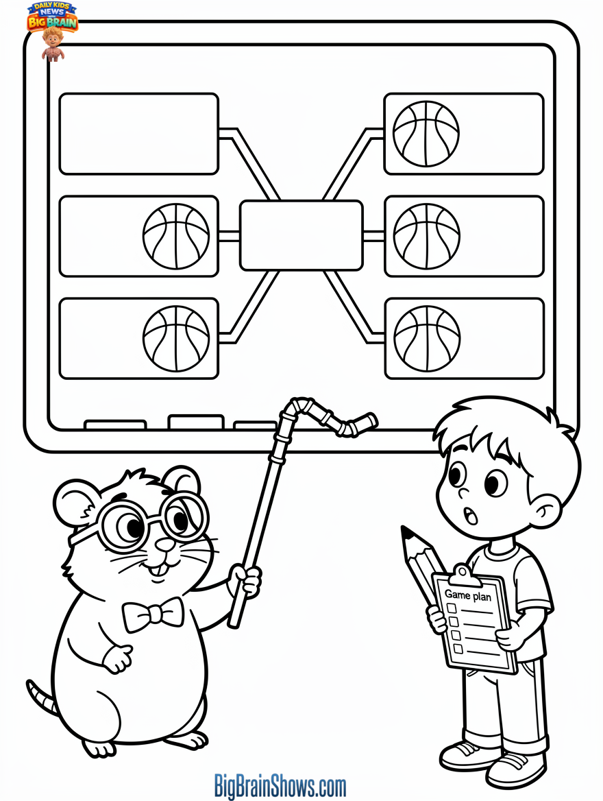 Coloring Page: Classroom Bracket Predictions