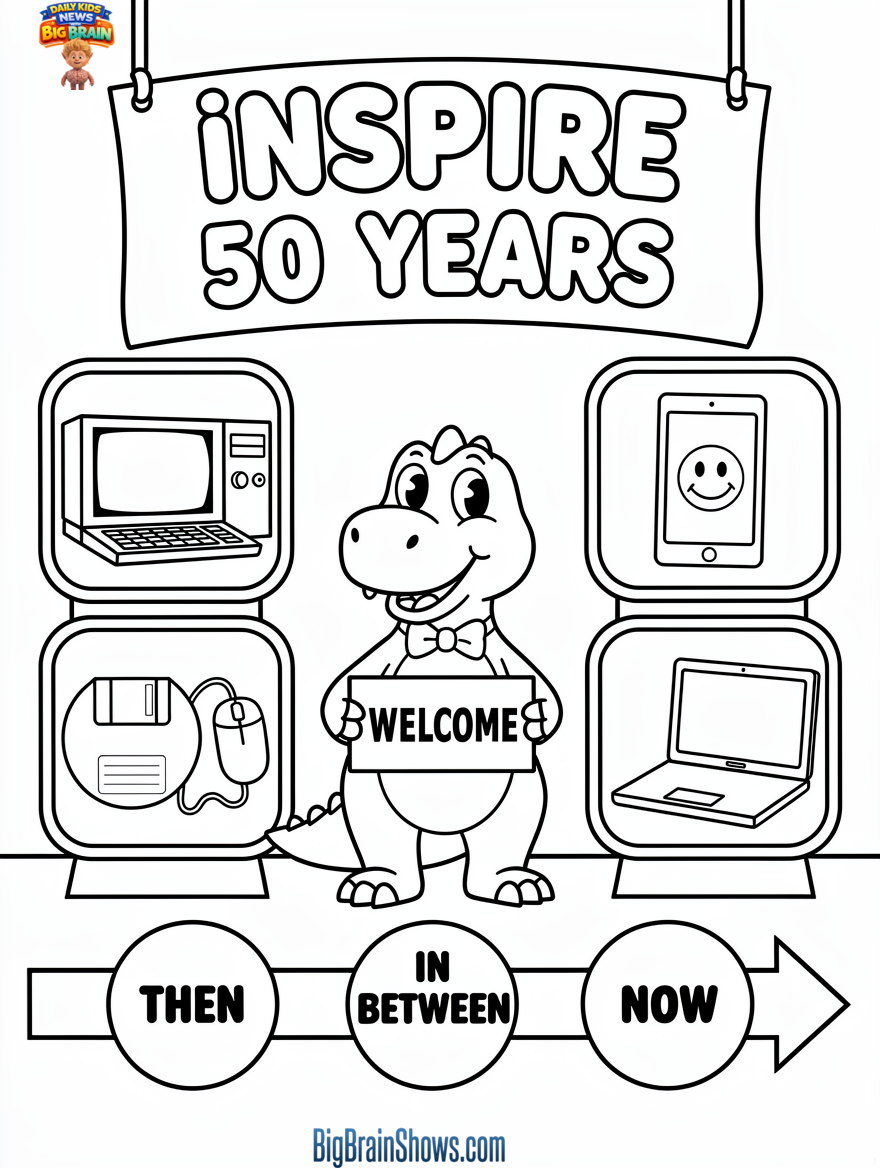Coloring Page: Museum of 50 Years of Inventions