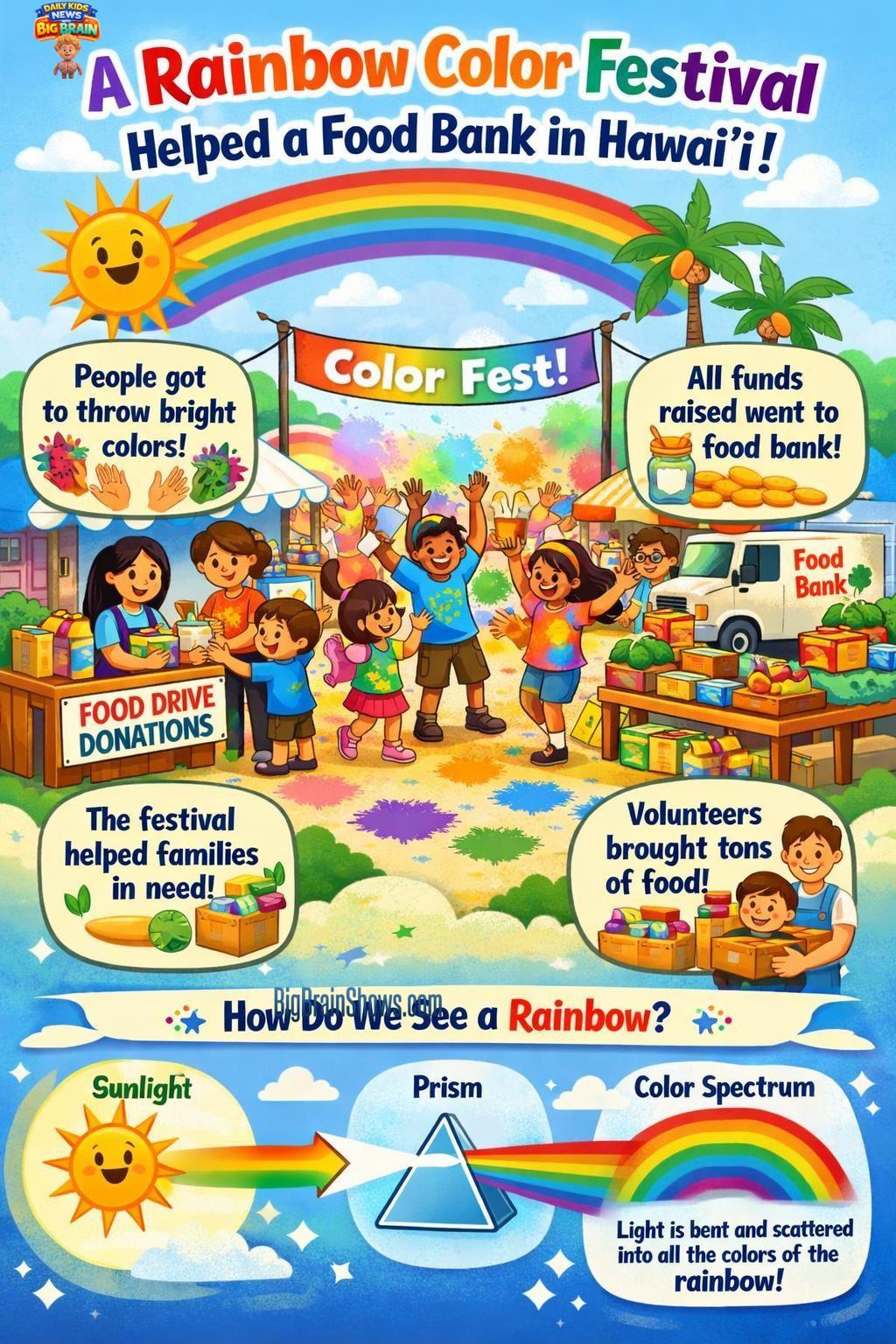 Rainbow Color Festival + Helping the Food Bank