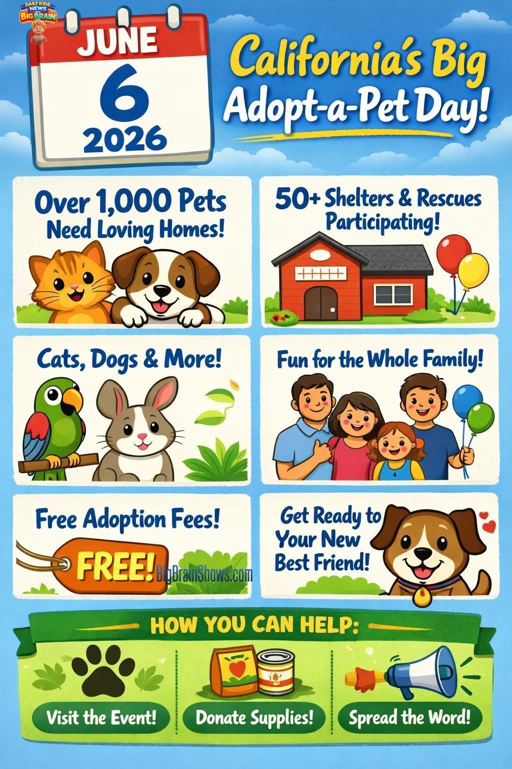 Infographic: California Adopt-a-Pet Day (June 6, 2026)