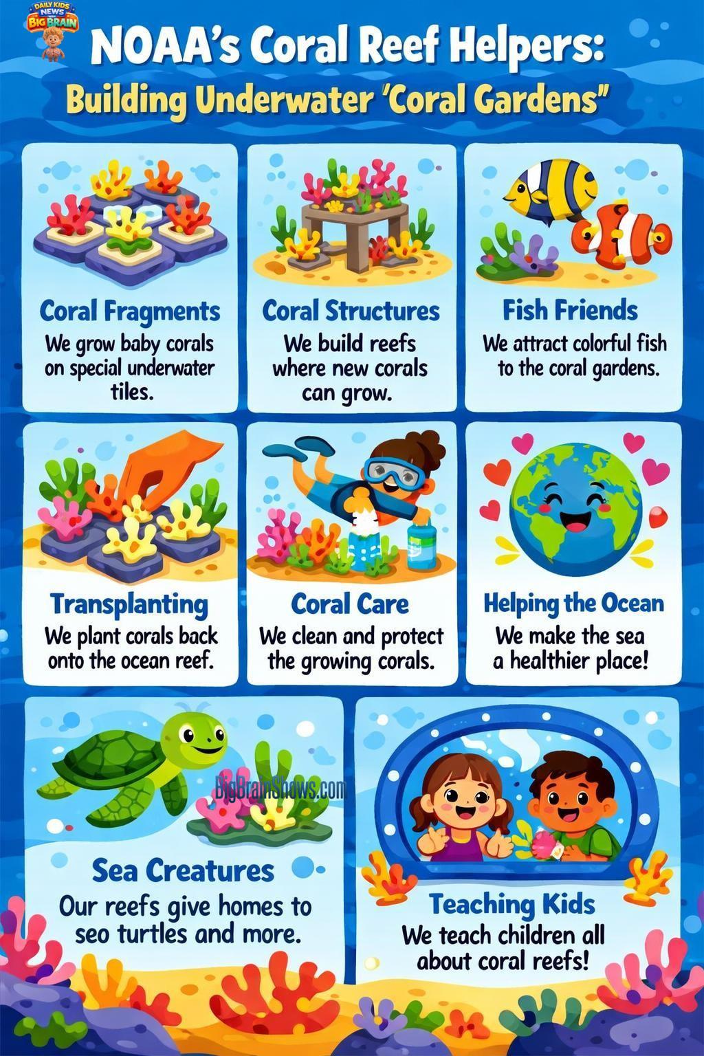 Infographic: Coral Reef Restoration (Underwater Garden Helpers)
