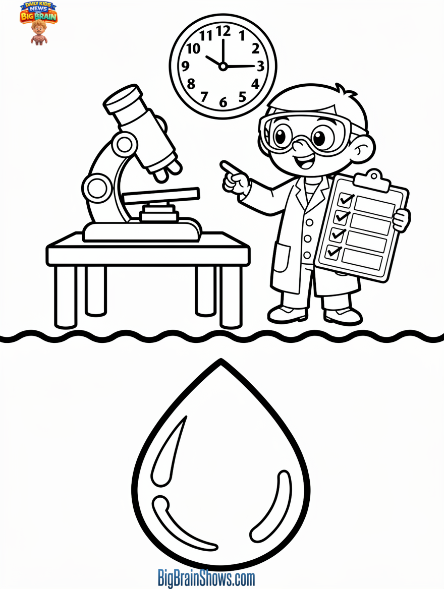 Coloring Page: Plankton Under the Microscope