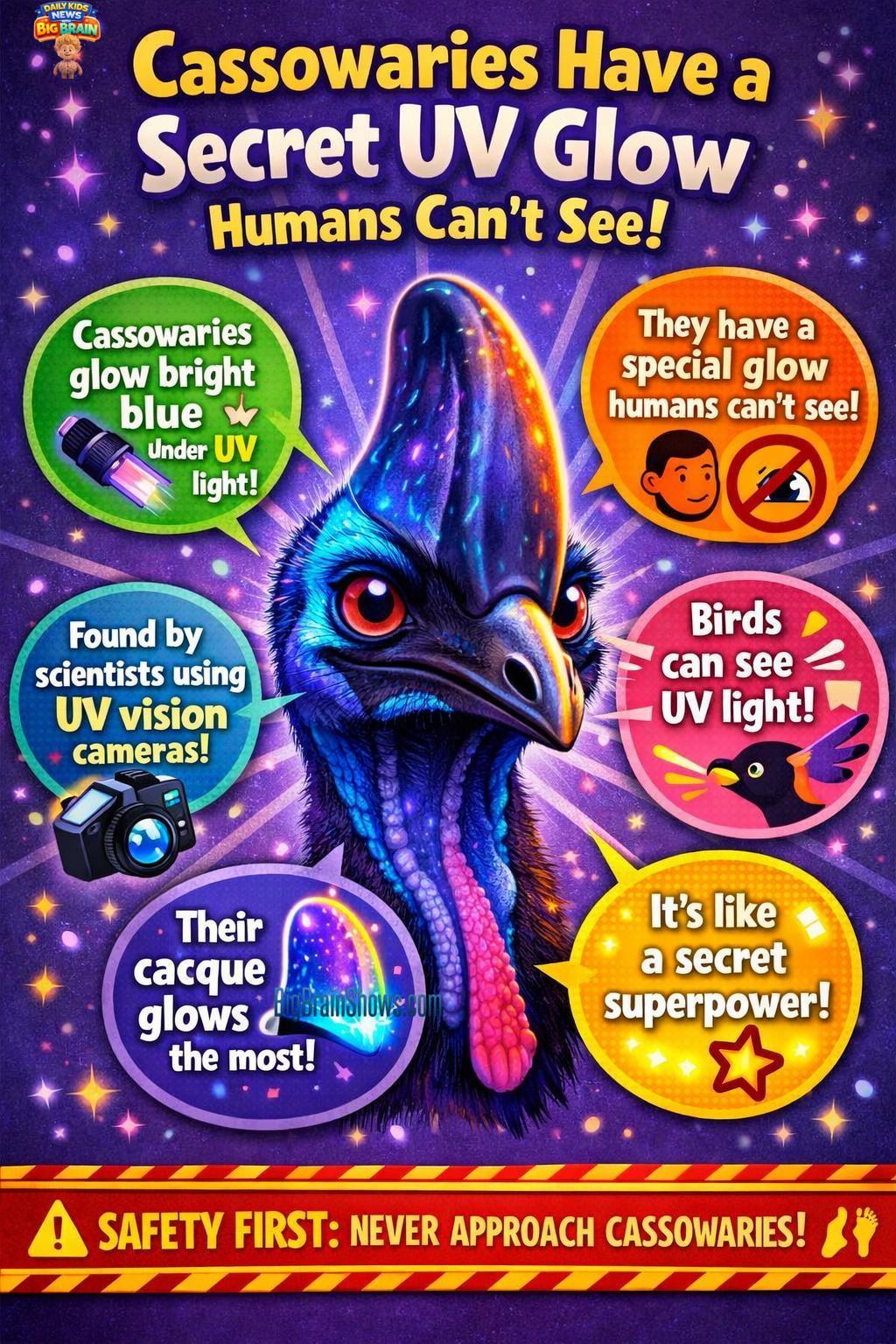 Cassowary UV Glow: Hidden Signals