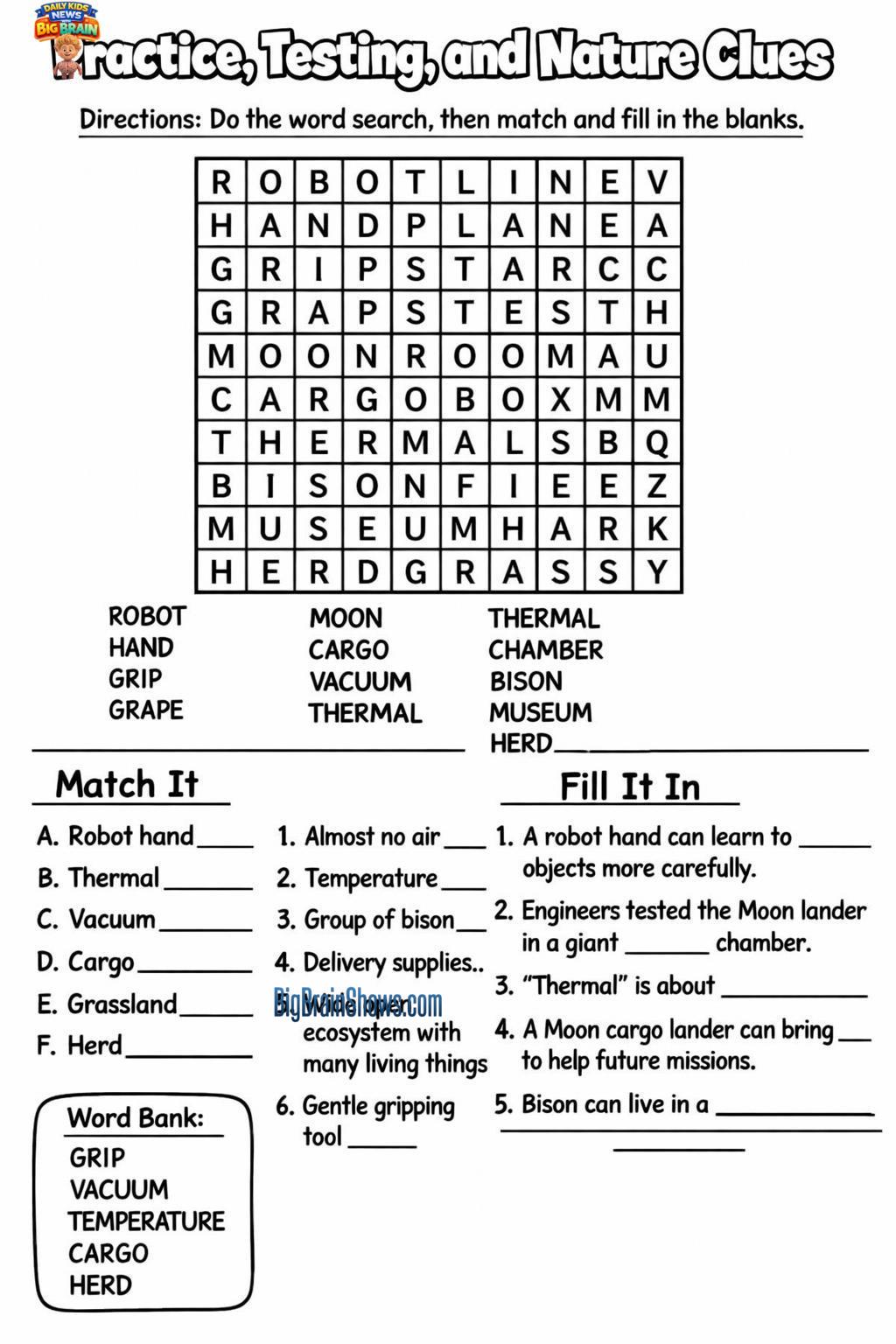 Episode 57 Activity Sheet: Practice, Testing, and Nature Clues