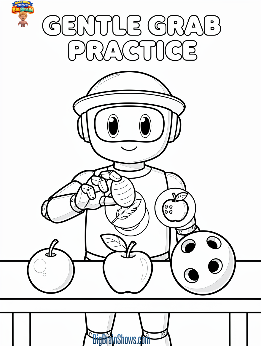 Coloring Page: Gentle Robot Hand Practice