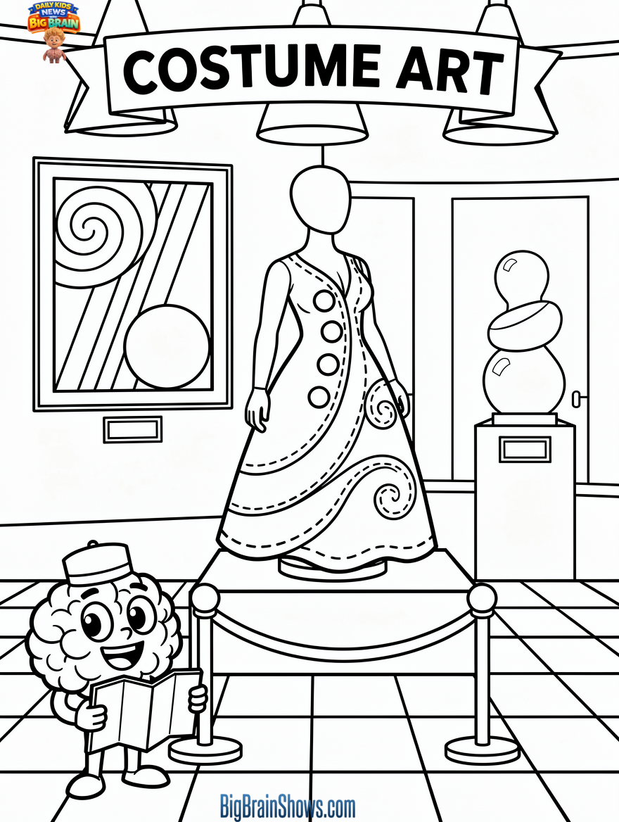 Coloring Page: “Costume Art” at The Met (Fashion Meets Art)
