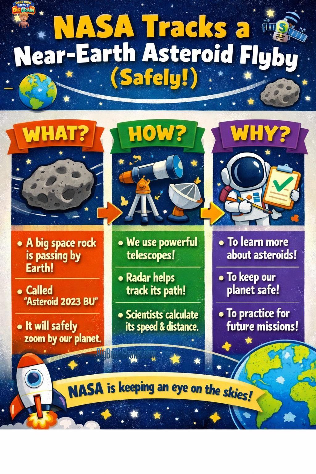 Infographic: How NASA Tracks Asteroids (Calmly and Safely)