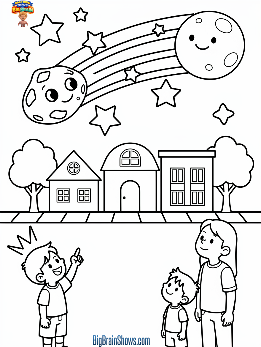 Meteor Fireball Over the Neighborhood