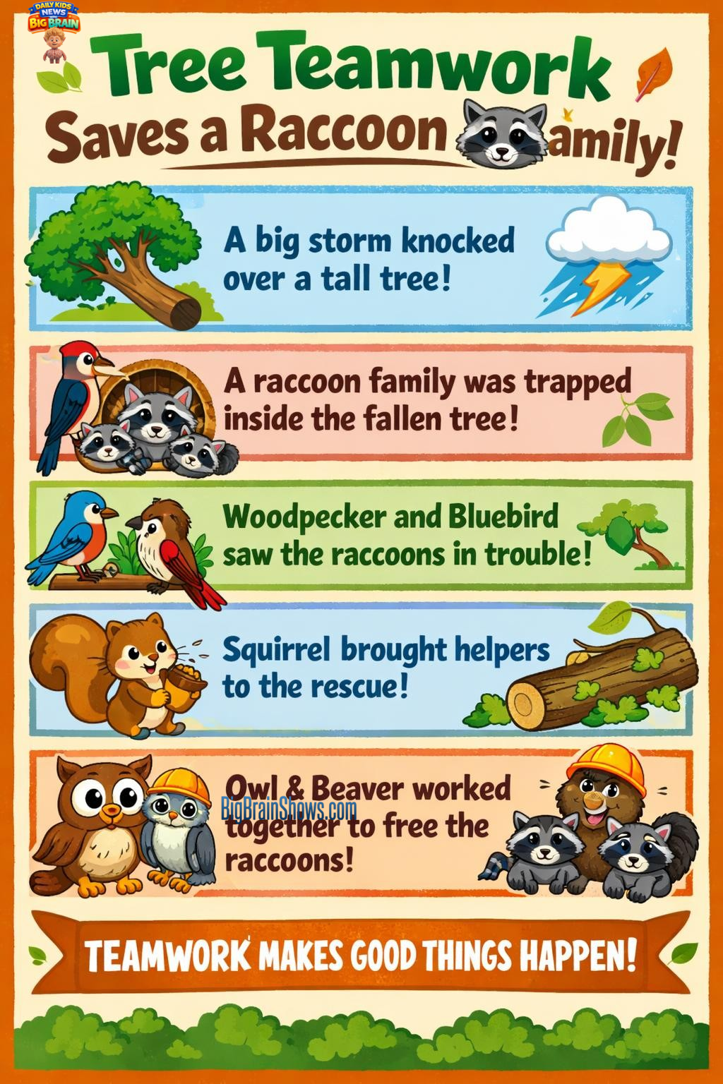 Teamwork Rescue: Raccoons in a Tree