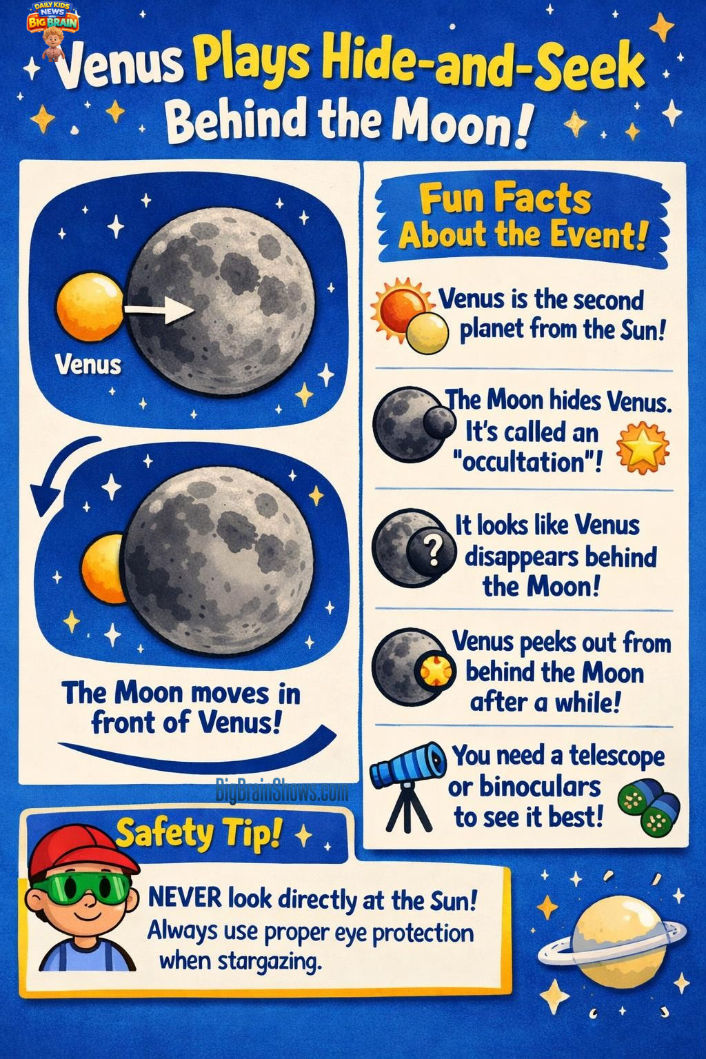 Infographic: Venus Hide-and-Seek (Occultation)
