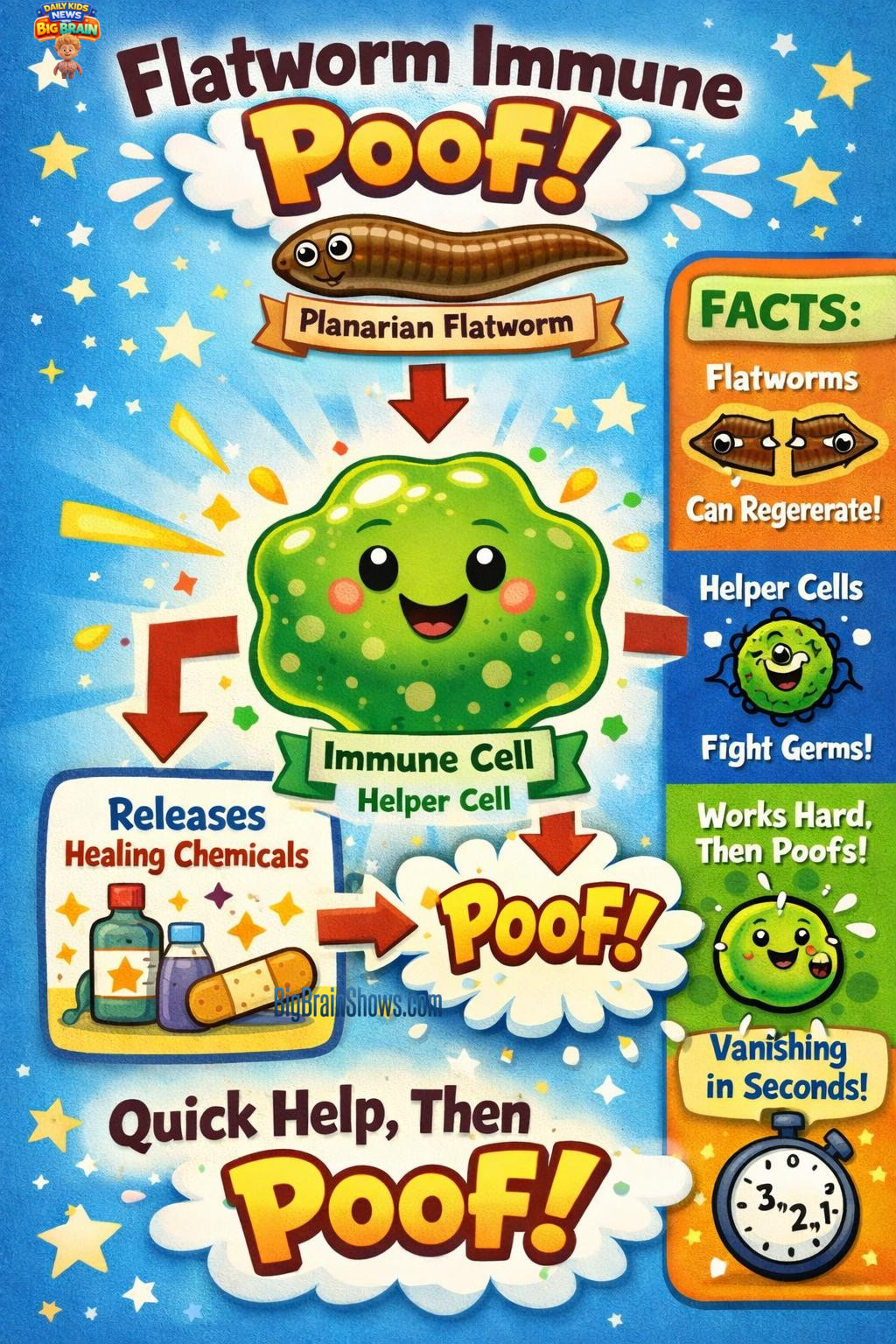 Infographic: The Planarian Immune Cell That Goes ‘Poof’