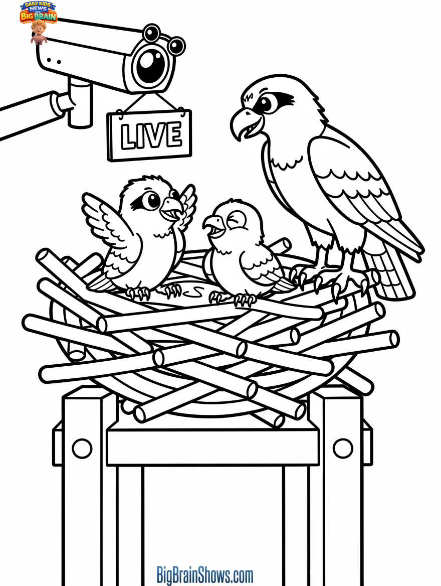 Osprey Family on the 24/7 Nest Cam