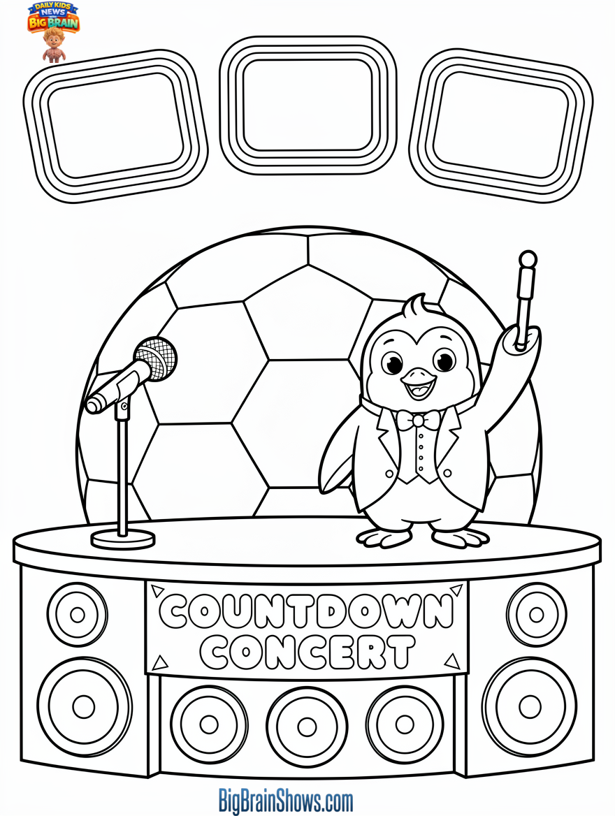 Coloring Page: One Concert, Three Cities