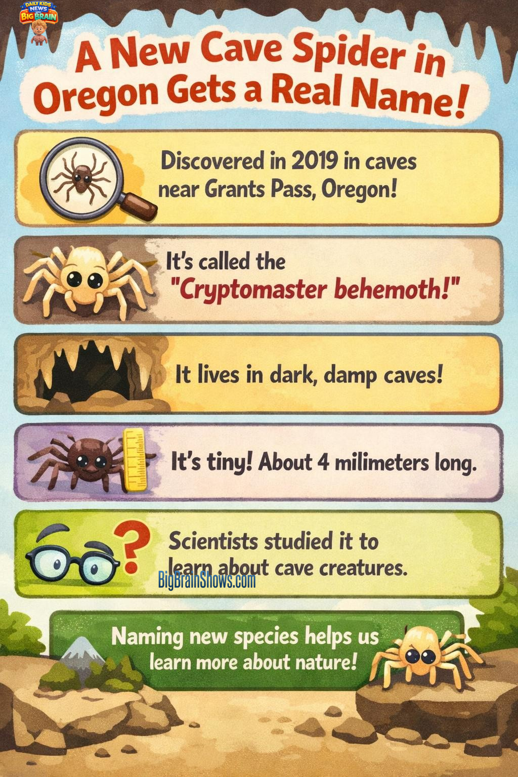 Infographic: How a New Cave Spider Gets Identified and Named