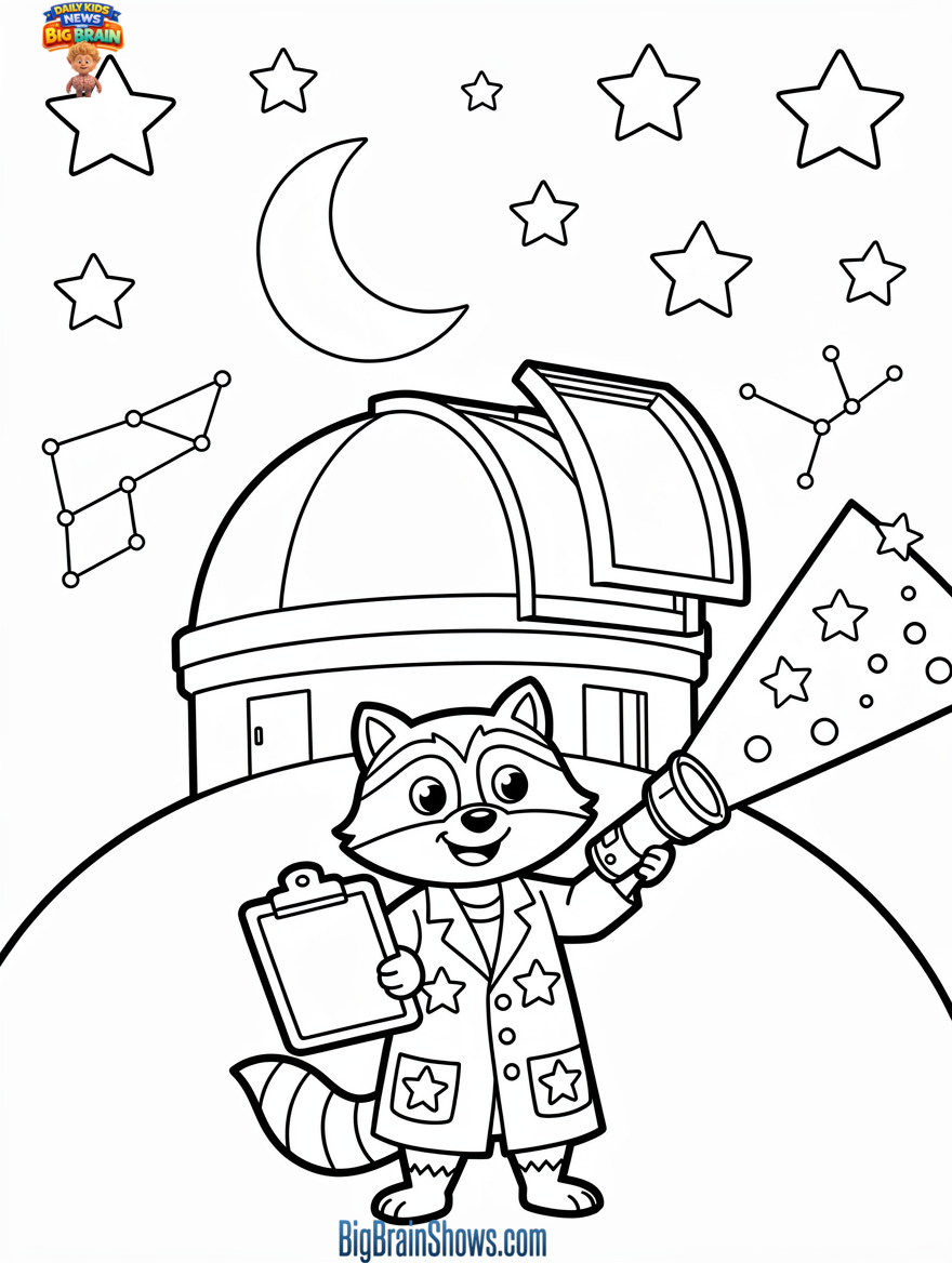 Coloring Page: The Observatory Makes a “Cosmic Movie”