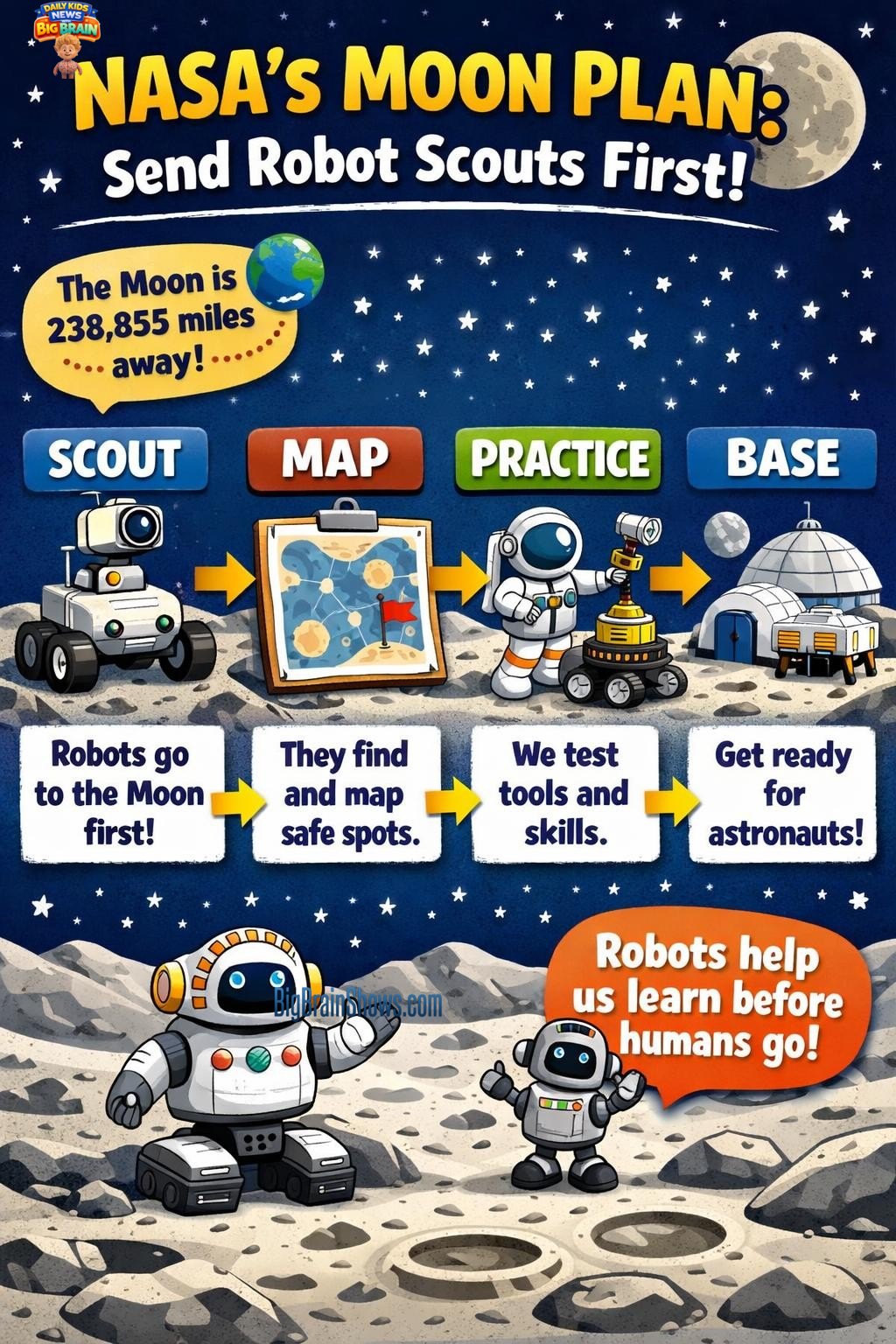 Infographic: Robot Scouts Before Big Moon Missions