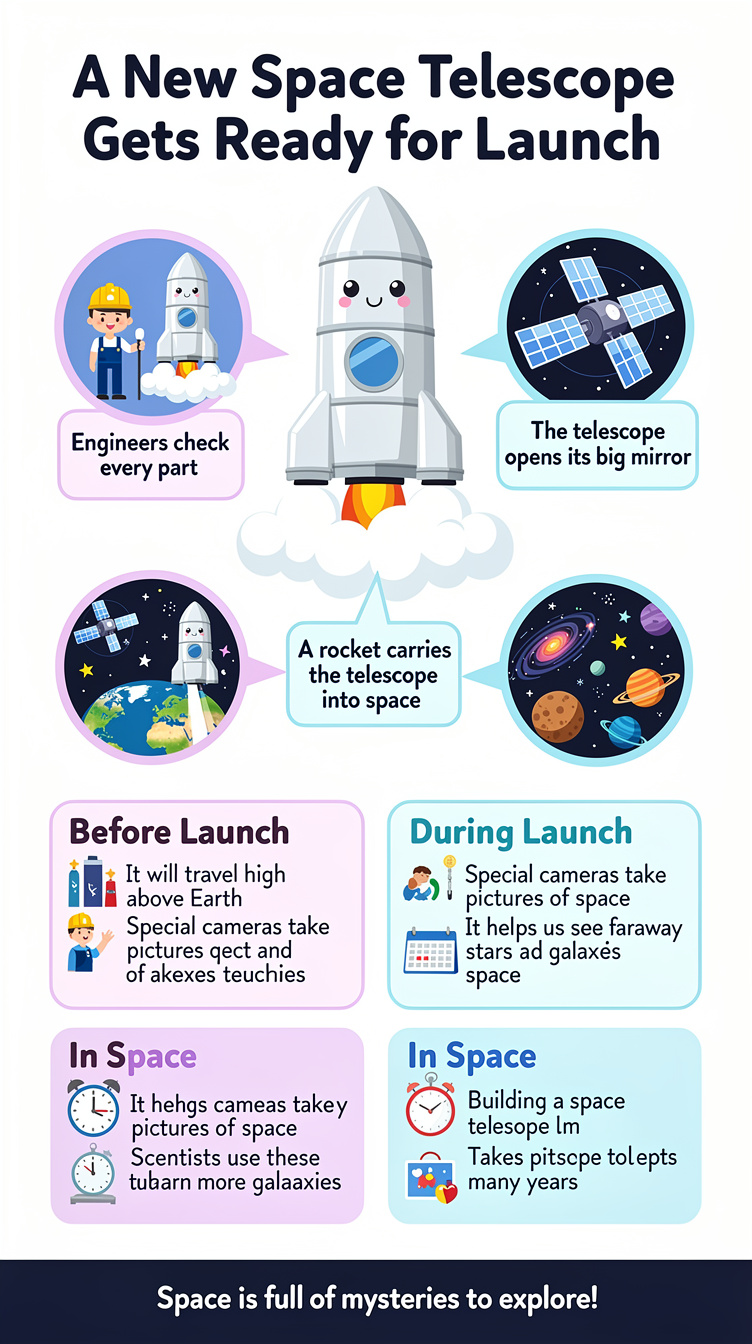 A New Space Telescope Gets Ready for Launch Infographic