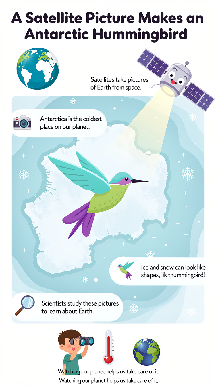 A Satellite Picture Makes an Antarctic ‘Hummingbird’ Infographic