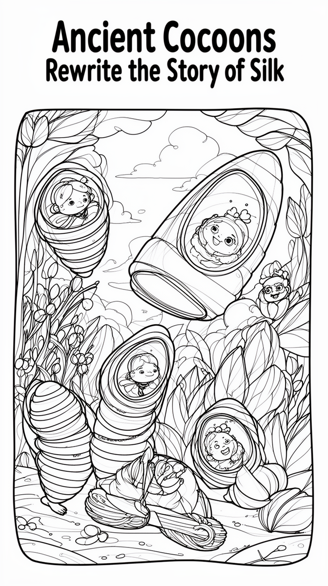 Ancient Cocoons Rewrite the Story of Silk Coloring Page