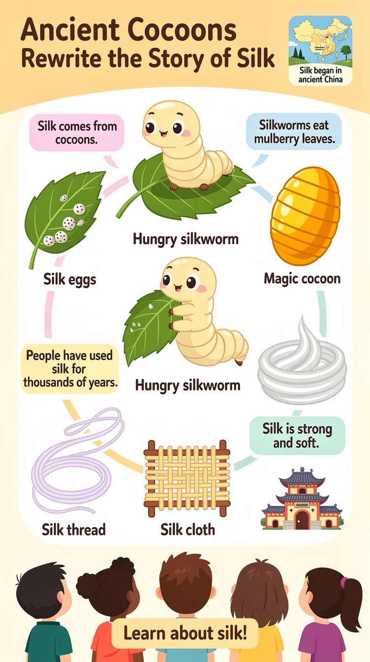 Ancient Cocoons Rewrite the Story of Silk Infographic