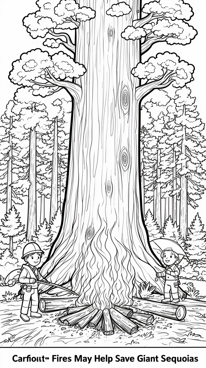 Careful Fires May Help Save Giant Sequoias Coloring Page