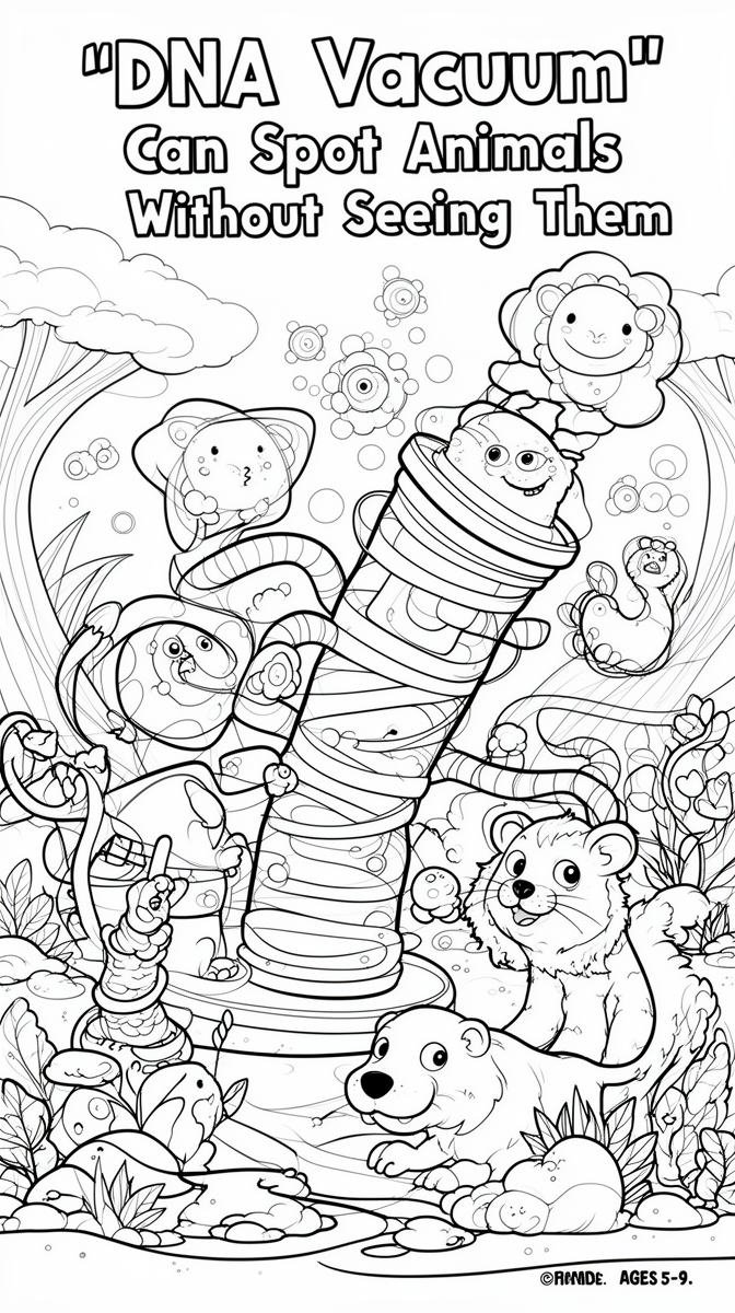 A “DNA Vacuum” Can Spot Animals Without Seeing Them Coloring Page