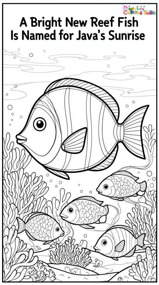 A Bright New Reef Fish Is Named for Java’s Sunrise Coloring Page