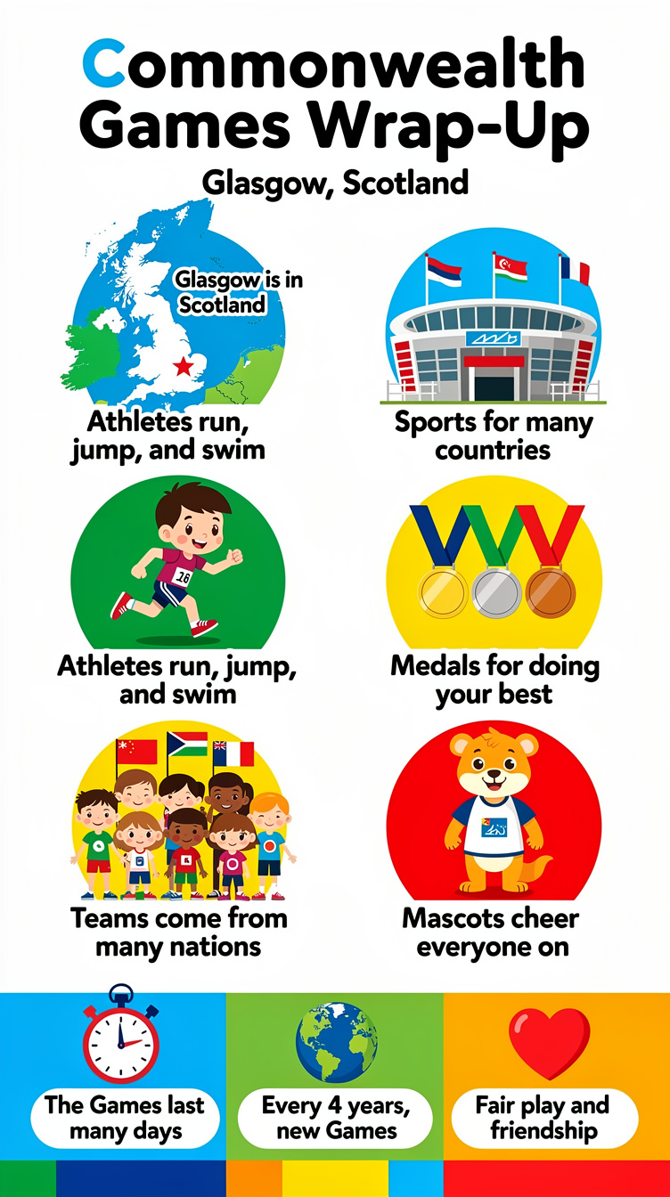 Commonwealth Games Wrap Up in Glasgow Infographic
