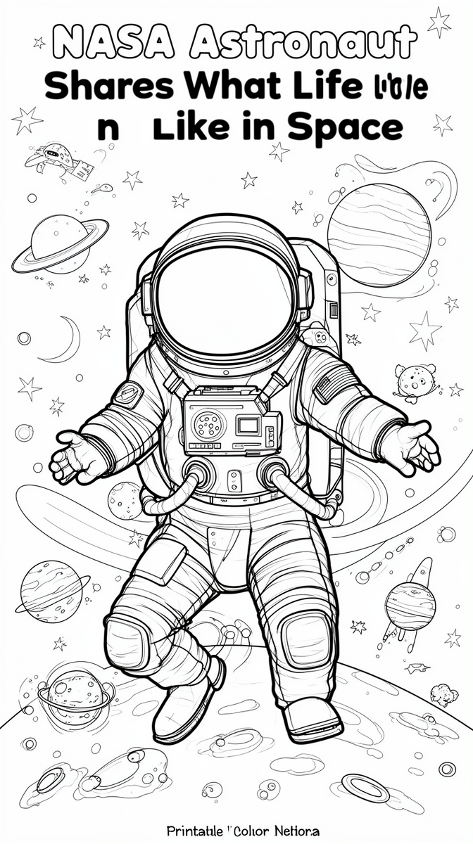 NASA Astronaut Shares What Life Was Like in Space Coloring Page