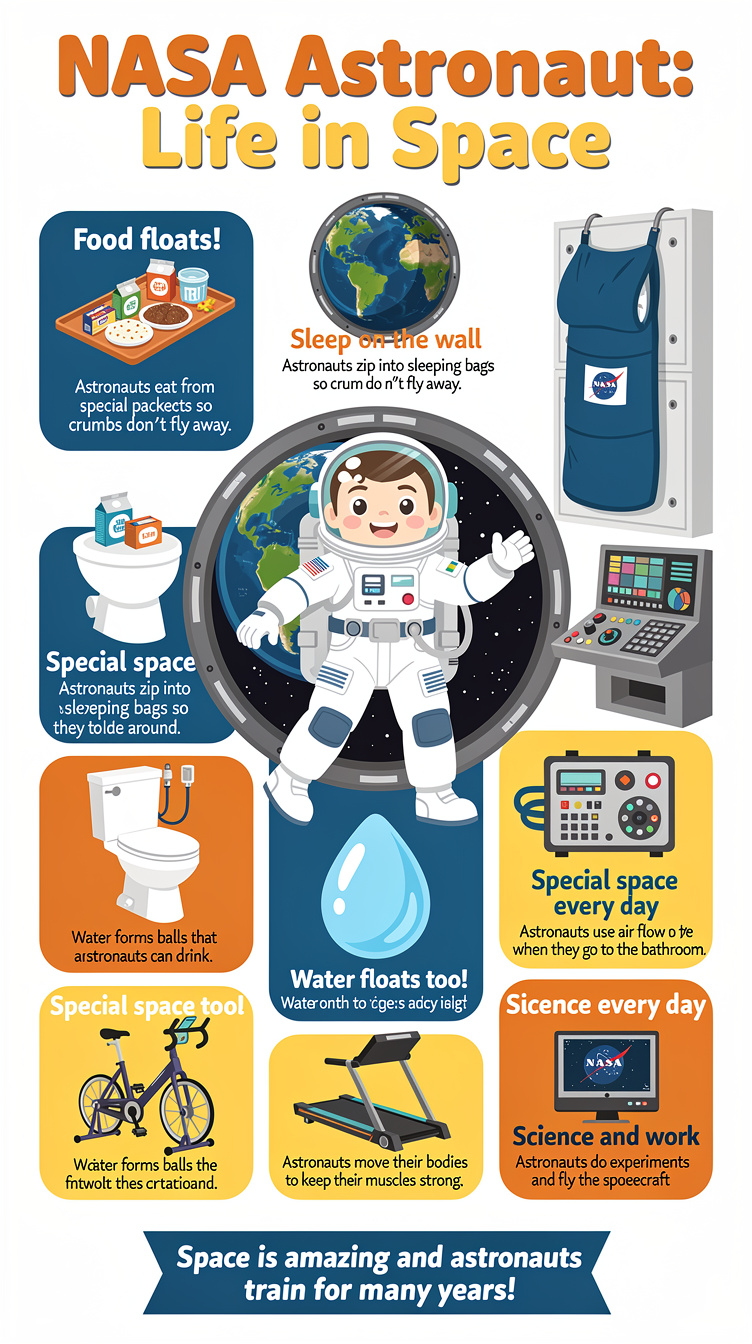 NASA Astronaut Shares What Life Was Like in Space Infographic