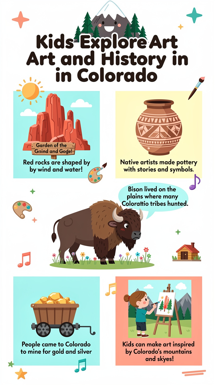 Kids Explore Art and History in Colorado Infographic